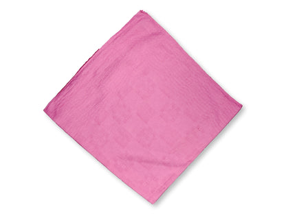 Antique French Pink Checkerboard Napkins, Set of 8