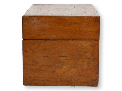 Antique English Tunbridge Ware Inlaid Storage Box