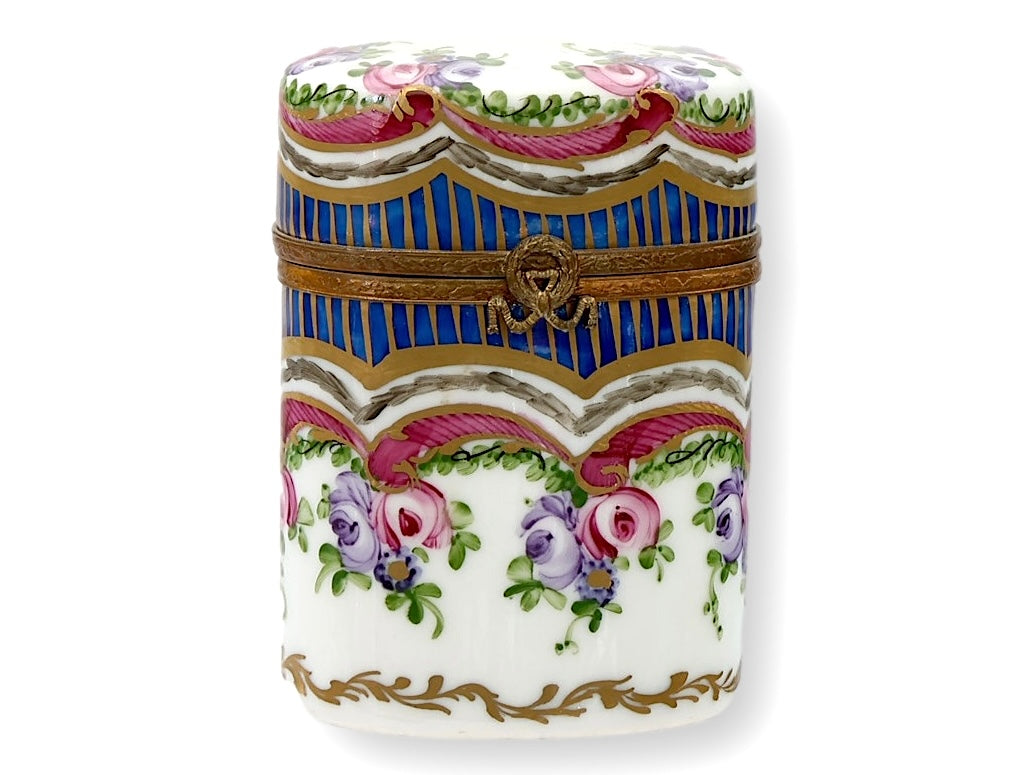 Hand-Painted French Limoges Porcelain Box