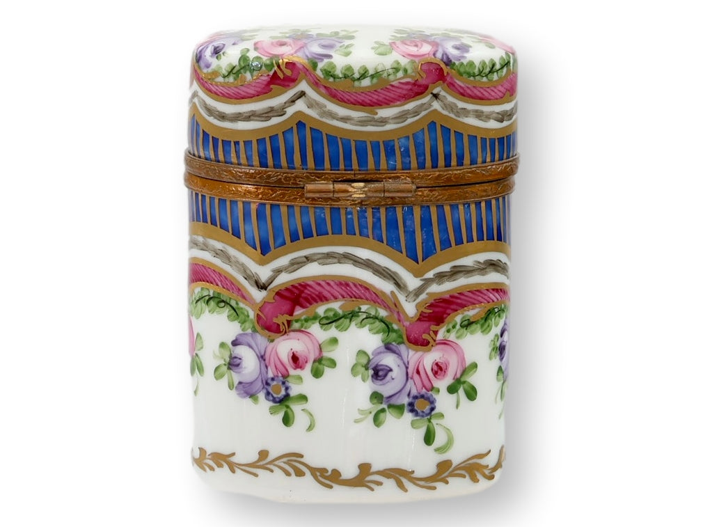 Hand-Painted French Limoges Porcelain Box