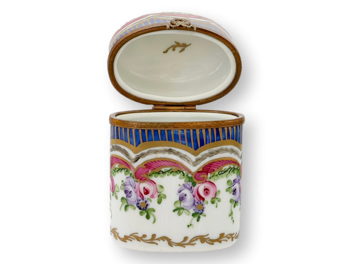 Hand-Painted French Limoges Porcelain Box