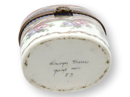 Hand-Painted French Limoges Porcelain Box