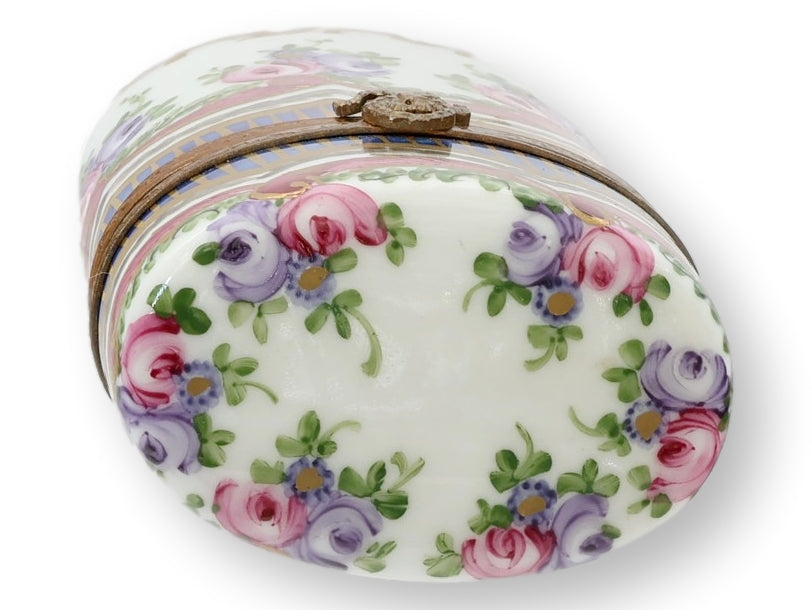 Hand-Painted French Limoges Porcelain Box