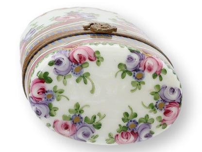 Hand-Painted French Limoges Porcelain Box