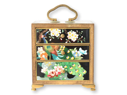 Meiji Japanese Cloisonné  Enamel Kodansu Cabinet