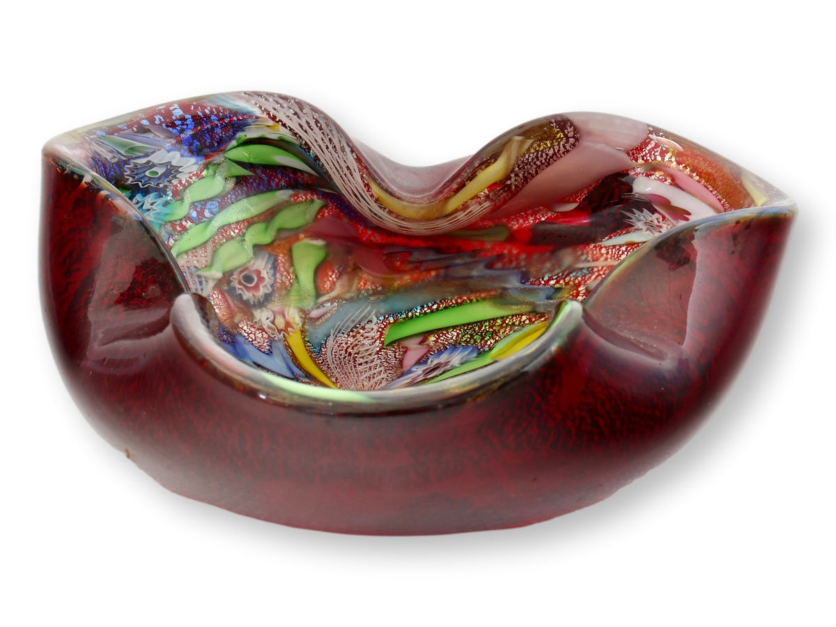 Italian Ruby Red Murano Glass Bowl