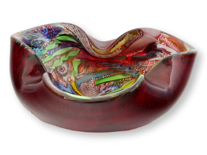 Italian Ruby Red Murano Glass Bowl