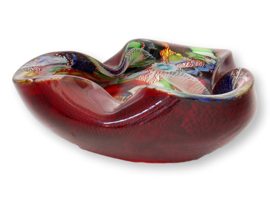 Italian Ruby Red Murano Glass Bowl