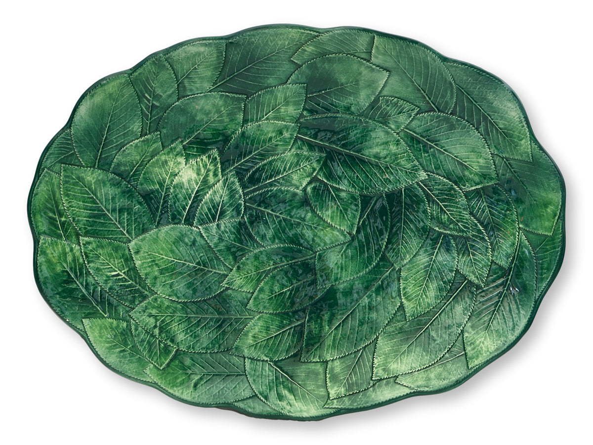 Italian Ceramiche Leonardo Leaf Platter