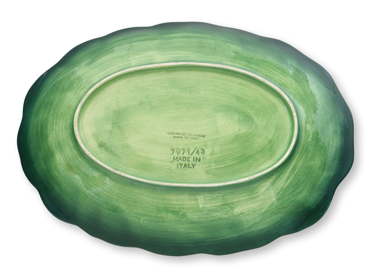Italian Ceramiche Leonardo Leaf Platter