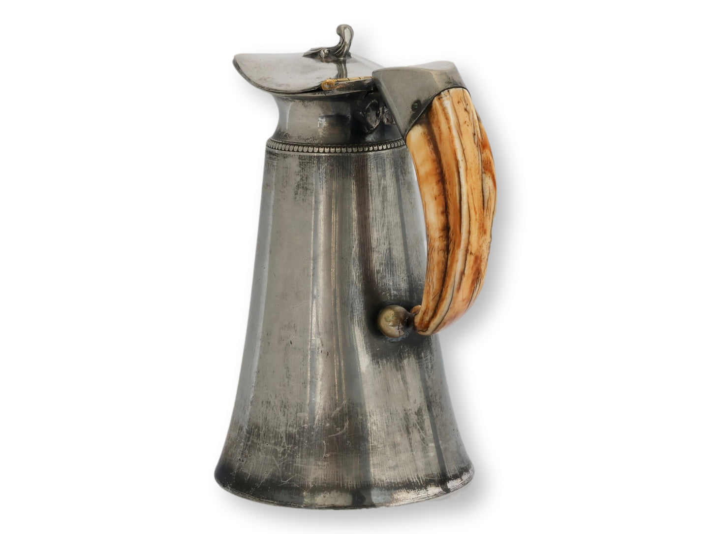 Silverplate & Staghorn Ale Pitcher