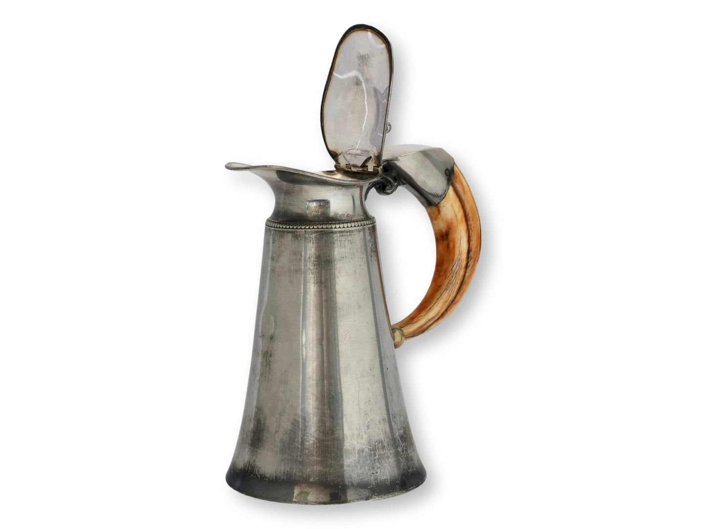 Silverplate & Staghorn Ale Pitcher