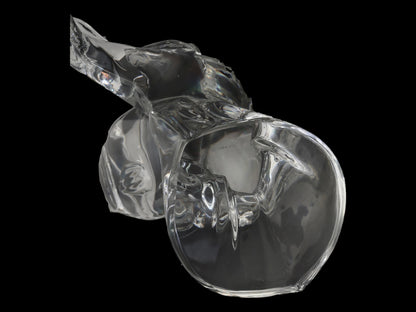 Crystal Leaping Trout Sculpture with Fishing Lure
