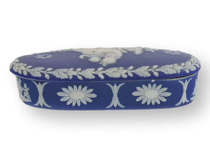 19th-C. Wedgwood Jasperware Match Box