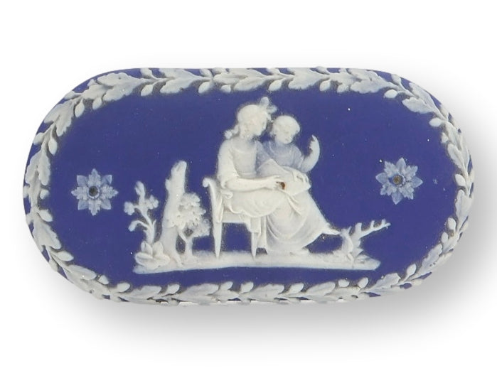 19th-C. Wedgwood Jasperware Match Box