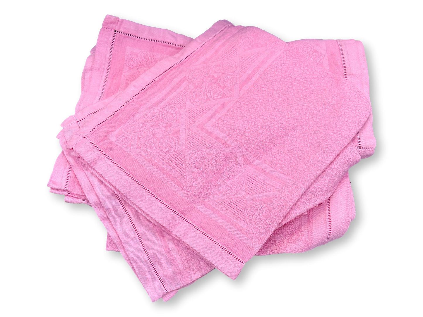 Antique French Pink Napkins, Set of 12