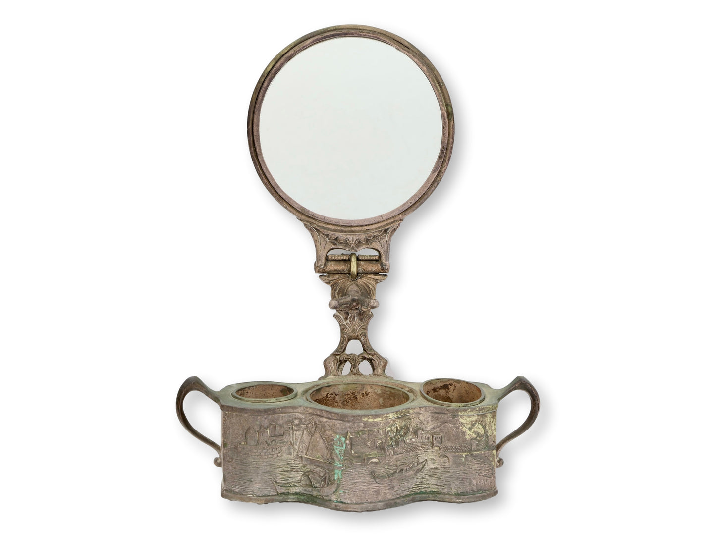 Silverplate Shaving Mirror