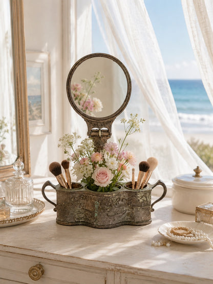 Silverplate Shaving Mirror