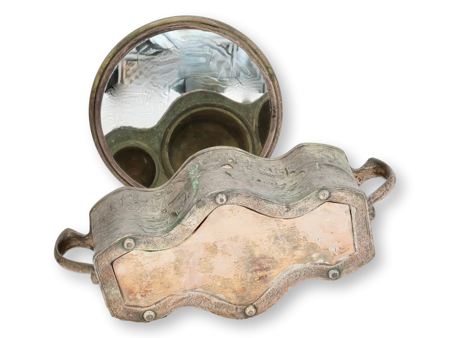 Silverplate Shaving Mirror