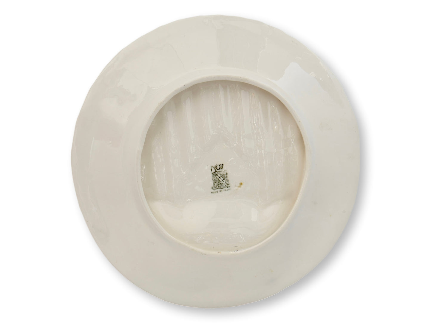 Vintage French Majolica Asparagus Plates, Set of 6