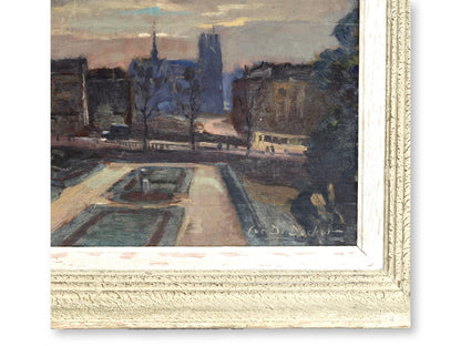 Luc De Decker Belgian Oil Painting, Botanical Gardens Brussels