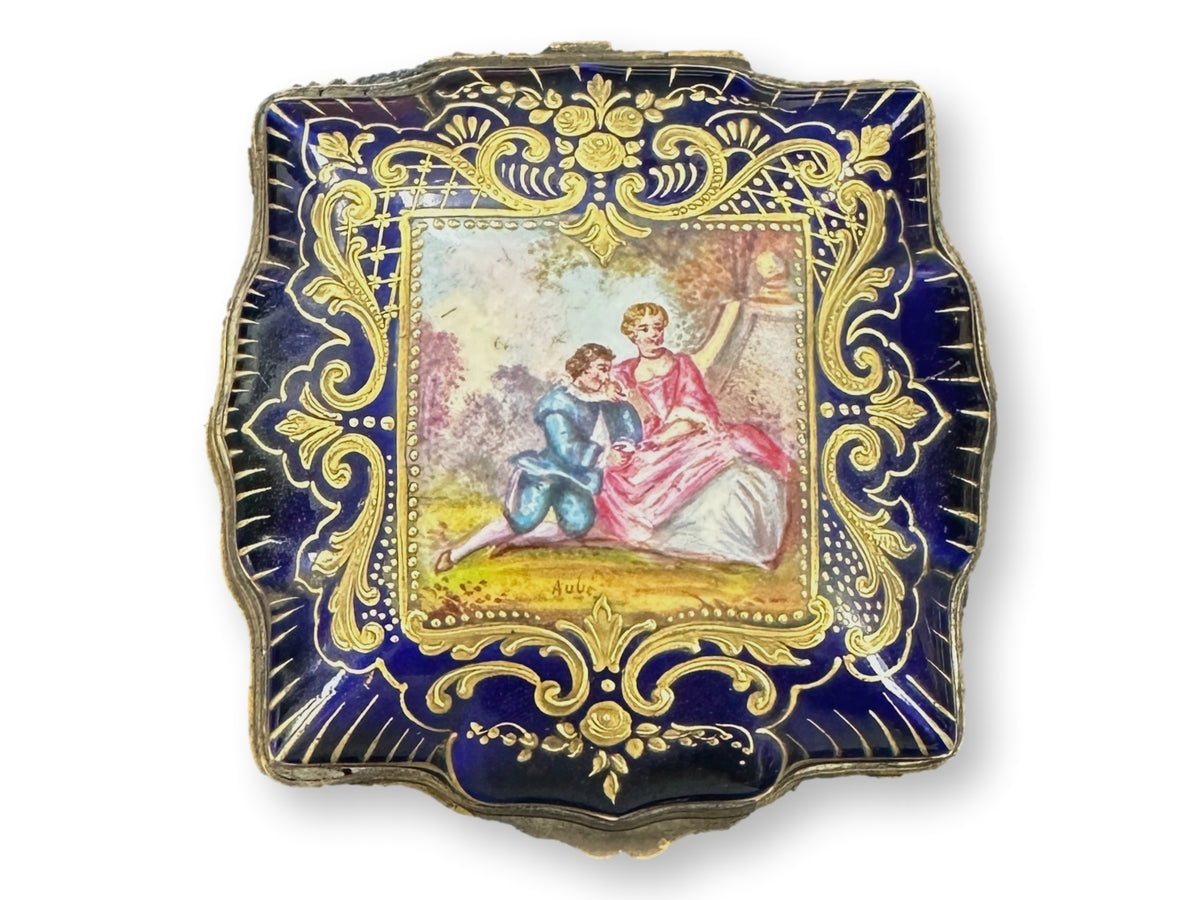 19th-Century French Sèvres Style Painted Porcelain Box