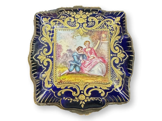 19th-Century French Sèvres Style Painted Porcelain Box