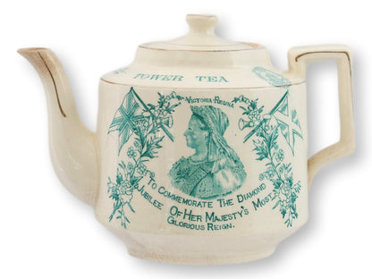 Tower Tea Advertising Teapot, Queen Victoria Jubilee