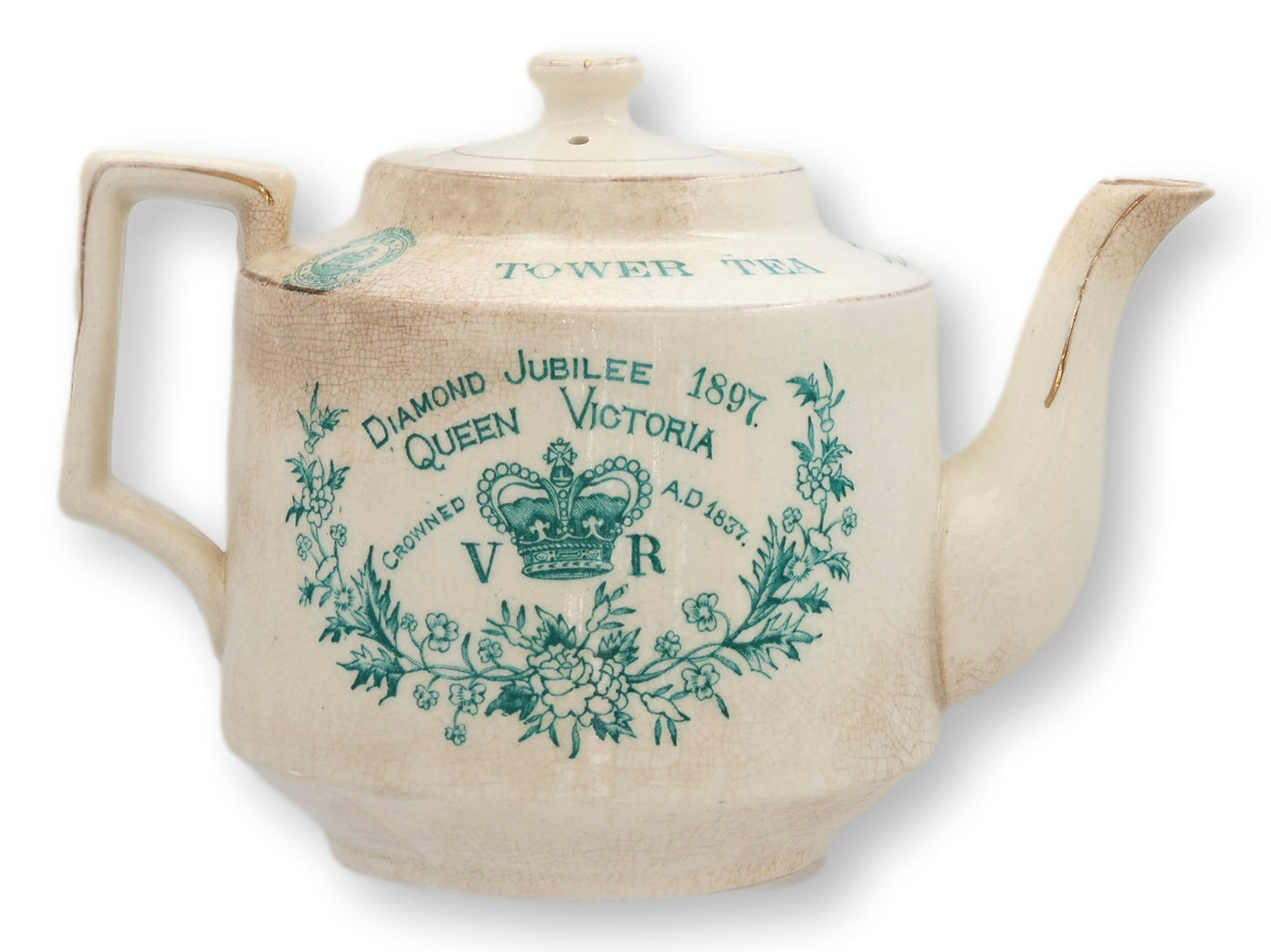 Tower Tea Advertising Teapot, Queen Victoria Jubilee
