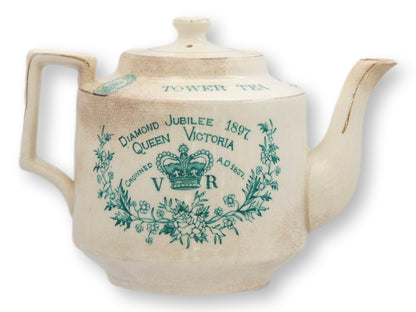 Tower Tea Advertising Teapot, Queen Victoria Jubilee