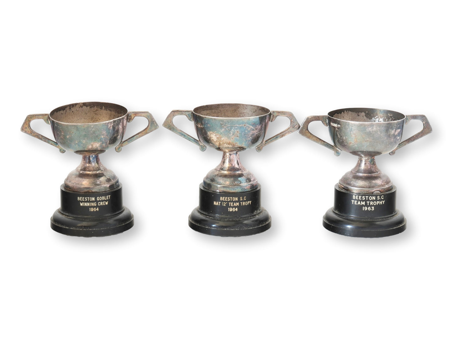 1960s Miniature Sailing Club Trophies, Set of 3
