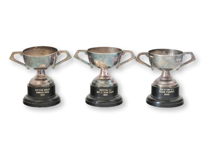 1960s Miniature Sailing Club Trophies, Set of 3