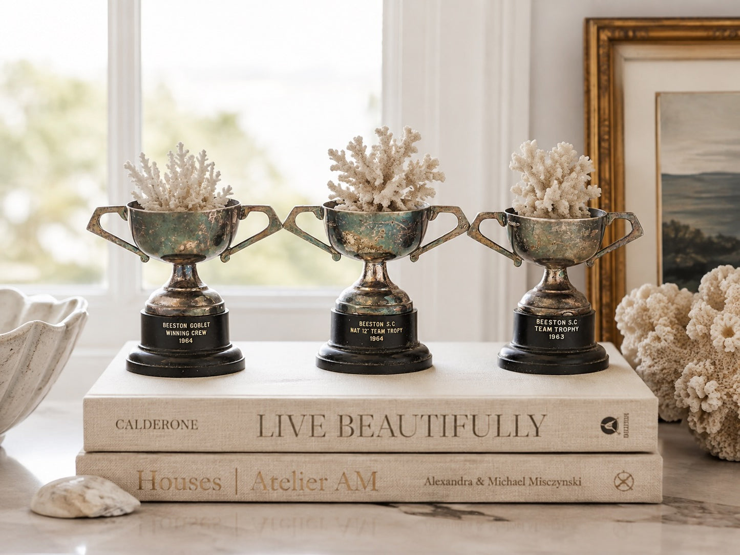 1960s Miniature Sailing Club Trophies, Set of 3
