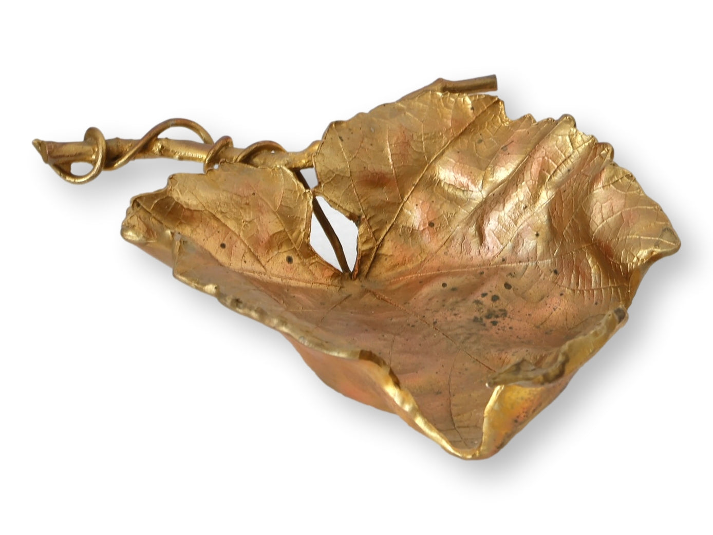 Gilt Grape Leaf Nut Dish