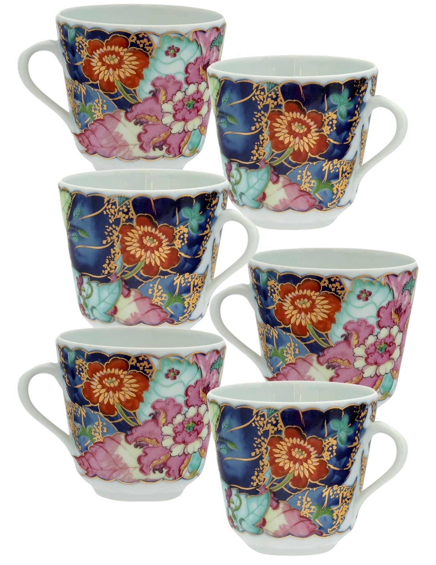 Mottahedeh Tobacco Leaf Flat Cups, Set of 6