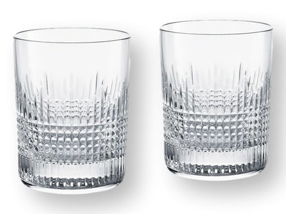 French Baccarat Nancy Crystal Old Fashioned Glasses, Pair