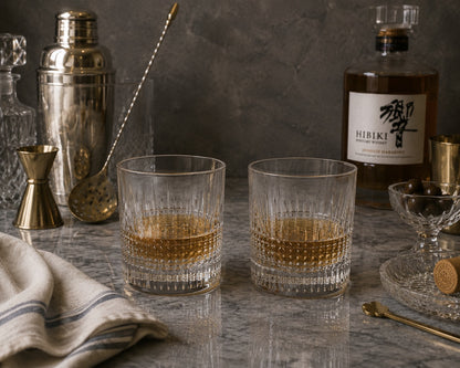 French Baccarat Nancy Crystal Old Fashioned Glasses, Pair