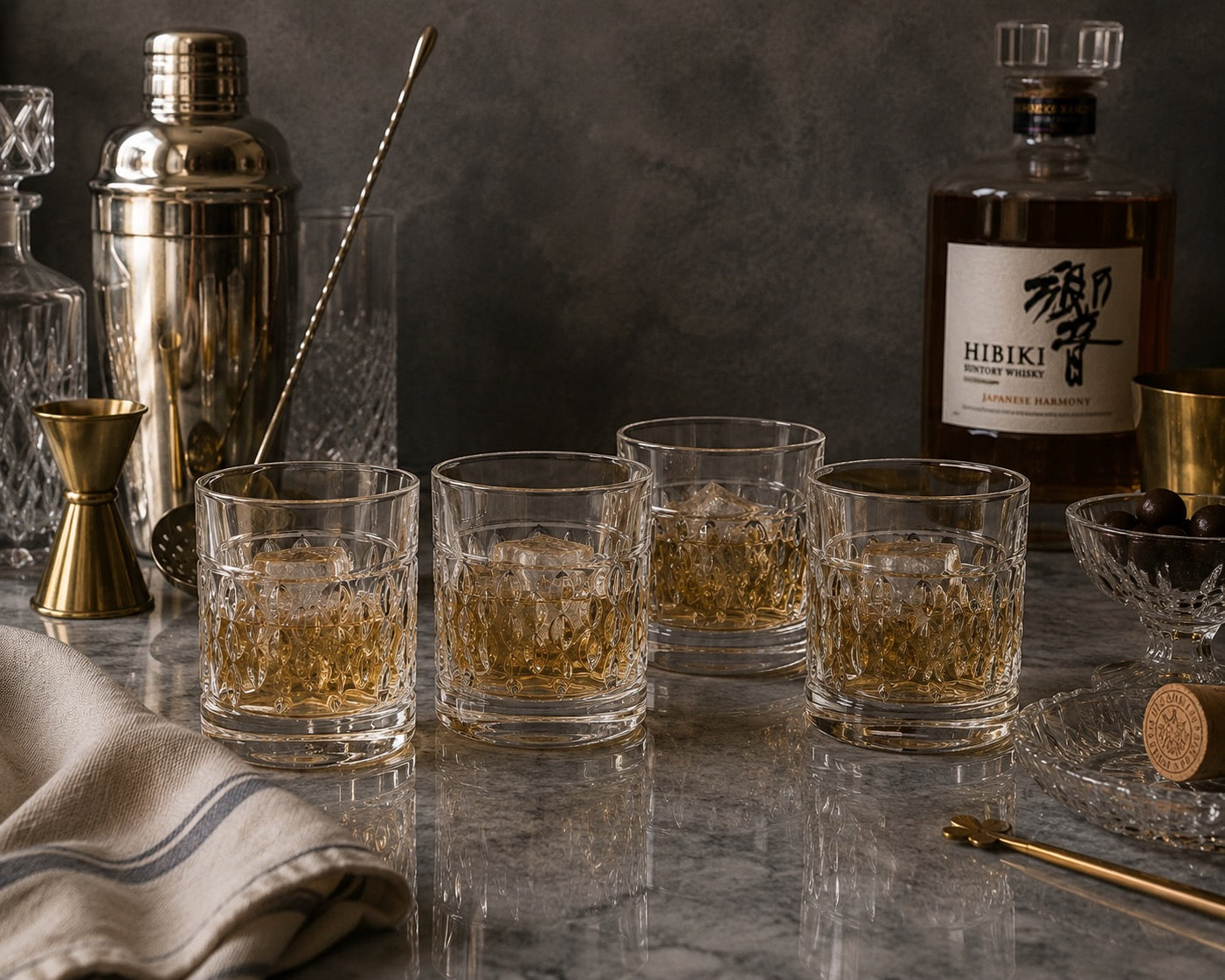 Ralph Lauren Aston Double Old Fashioned Glasses, Set of 4