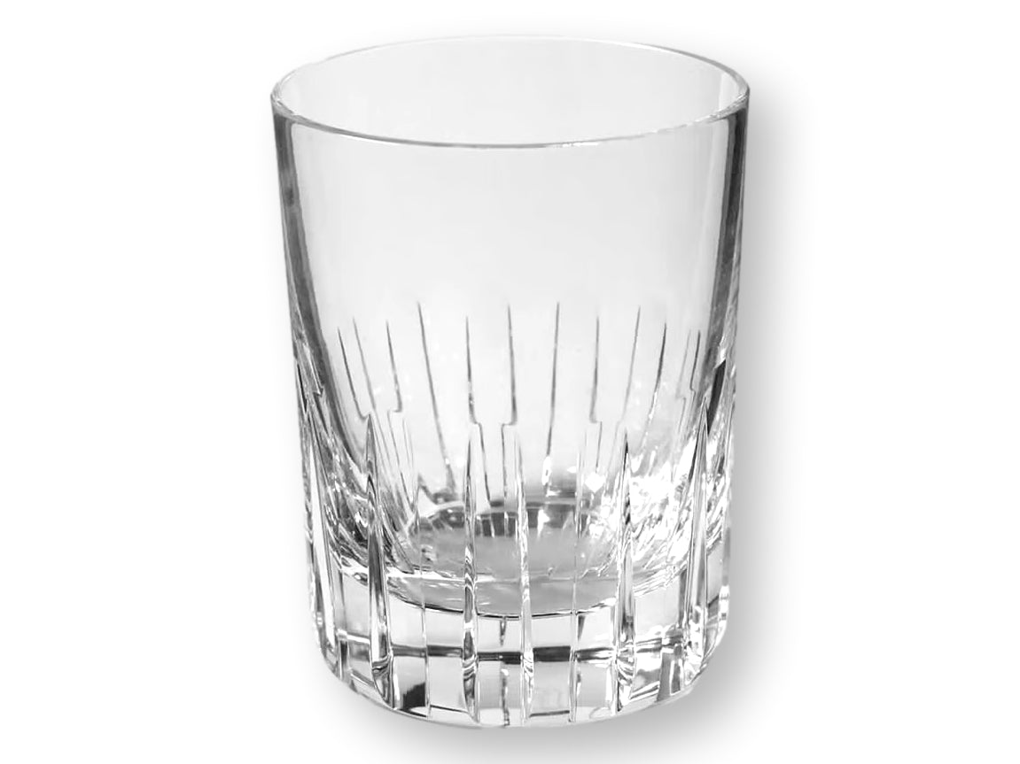 French Baccarat Rotary Pattern Old Fashioned Glasses, Pair