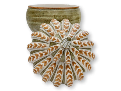 Midcentury Italian Faience Lidded Urn
