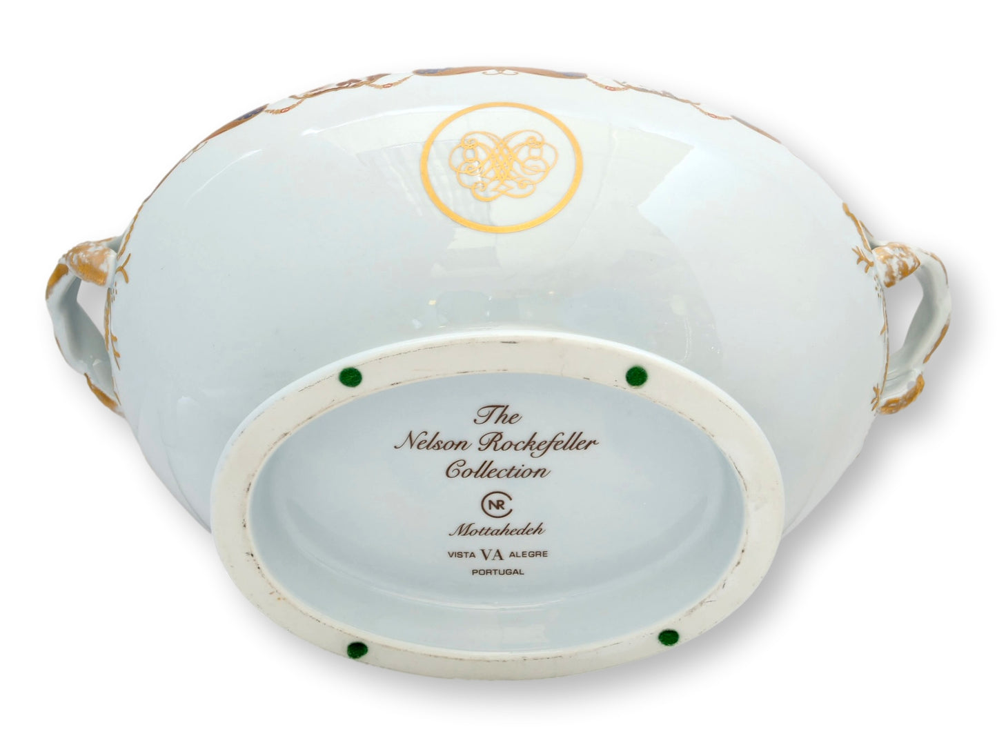 Nelson Rockefeller Collection Mottahedeh Golden Butterfly Covered Soup Tureen