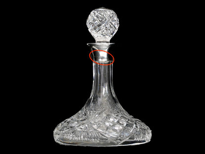 Sterling Cap Cut Crystal Petite Decanter