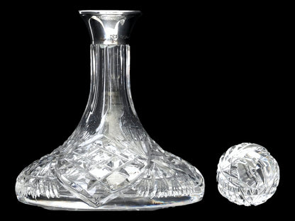 Sterling Cap Cut Crystal Petite Decanter