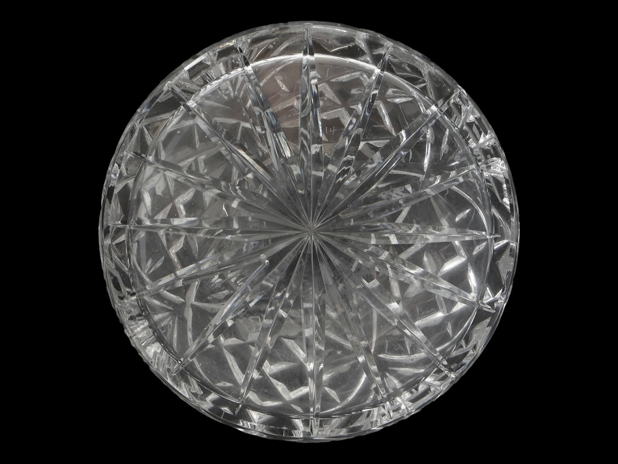Sterling Cap Cut Crystal Petite Decanter