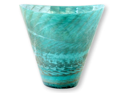 Aquamarine Italian Murano Glass Large Vase