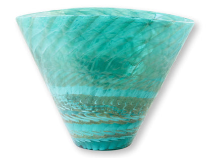Aquamarine Italian Murano Glass Large Vase