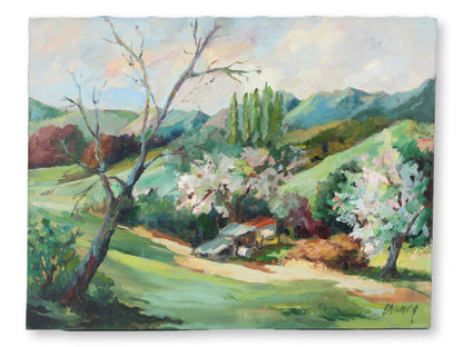 Liliane Paumier French Spring Landscape Oil Painting