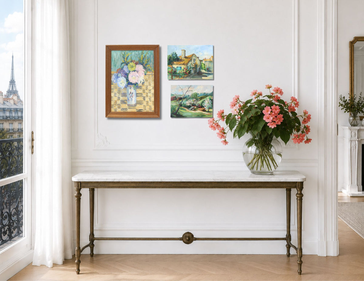 Liliane Paumier French Spring Landscape Oil Painting