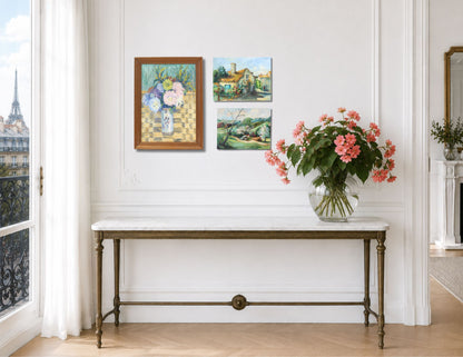 Liliane Paumier French Spring Landscape Oil Painting