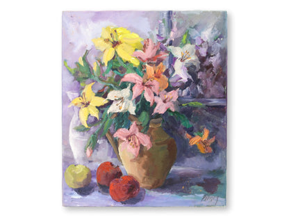 Liliane Paumier French Floral Still Life Oil Painting